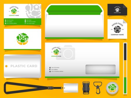 Ilustración de Una ilustración de diseño vectorial para tarjetas de plástico e insignias con texto editable - Imagen libre de derechos