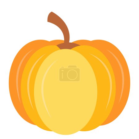 Illustration for A cartoon design of a pumpkin as a thanksgiving icon - Royalty Free Image