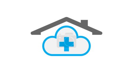 Téléchargez les illustrations : Illustration numérique d'un logo de marque médicale bleu créatif pour les entreprises - en licence libre de droit