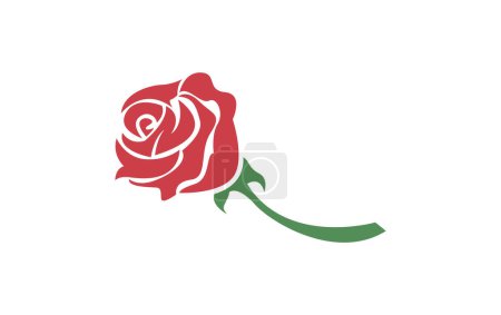 Téléchargez les illustrations : Modèle d'illustration de conception d'icône de roses rouges vecto - en licence libre de droit