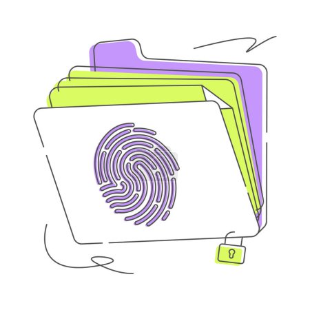 Ilustración de Una ilustración vectorial de la seguridad de los datos en el fondo blanco - Imagen libre de derechos