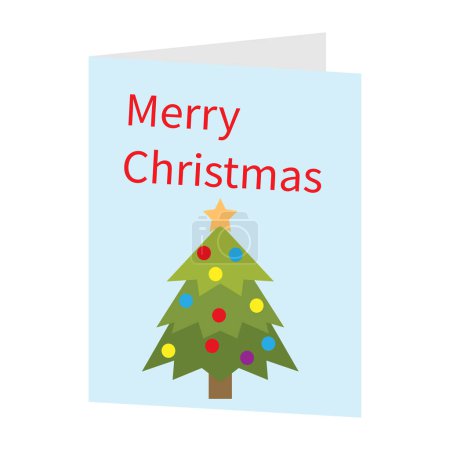 Téléchargez les illustrations : Un design de carte postale pour la célébration de Noël - en licence libre de droit