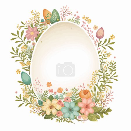 Illustration for A view of a festive Easter egg isolated on a white background - Royalty Free Image