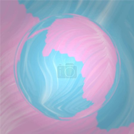 Téléchargez les illustrations : Un fond abstrait avec des figures irrégulières de couleur rose pastel et bleu - en licence libre de droit