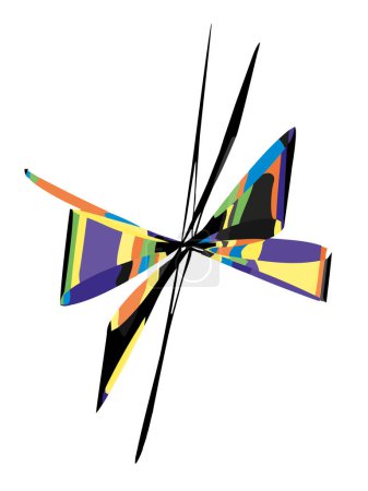 Ilustración de Una ilustración vectorial de un arco de regalo colorido sobre el fondo blanco - Imagen libre de derechos
