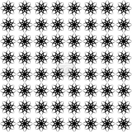 Ilustración de Un patrón sin costuras de flores en blanco y negro para texturas y superposiciones - Imagen libre de derechos