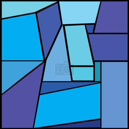 Illustration for A vector design of a Game brainteaser jigsaw puzzle with dark blue pieces - Royalty Free Image