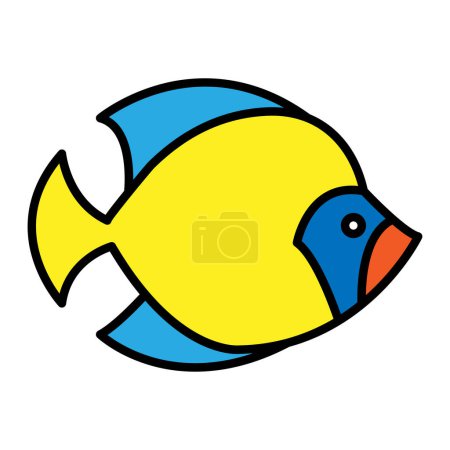 Illustration for A vector illustration or clip art of fish against a white background - Royalty Free Image