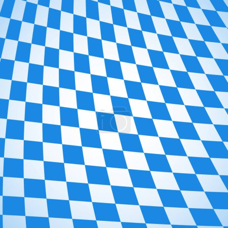 Illustration for A blue and white checkered Oktoberfest background - Royalty Free Image