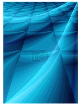 Ilustración de Un diseño vectorial de un fondo de tela sedosa azul - vertical - Imagen libre de derechos
