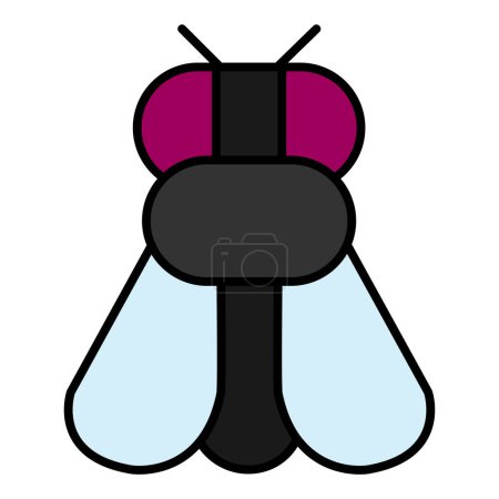 Illustration for An editable vector illustration of a cute fly on a white background - Royalty Free Image