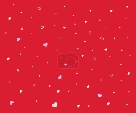 Illustration for Cute hand drawn hearts seamless pattern - great for Valentine's Day - Royalty Free Image