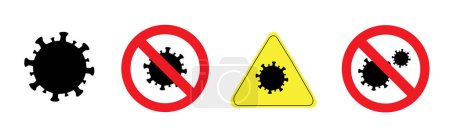 Illustration for A vector set of Coronavirus icons - Royalty Free Image