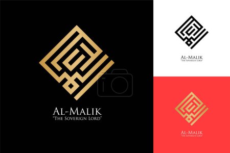 Illustration for A vector design for business logo in three colors with editable text - Royalty Free Image