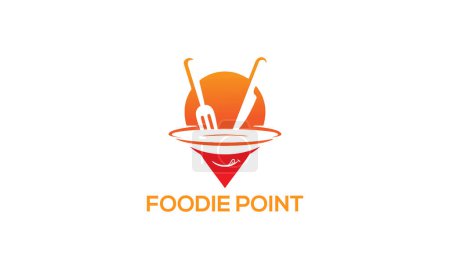 Illustration for A modern restaurant or cafe's logo against the white background - Royalty Free Image