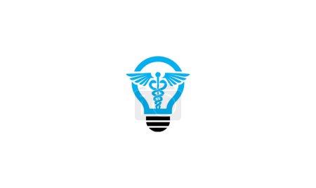 Illustration for A vector illustration of Medical Caduceus symbol on the white background - Royalty Free Image