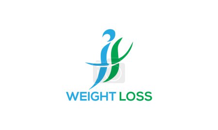Illustration for A logo of a weight loss product or a company against the white background - Royalty Free Image