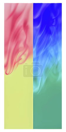 Ilustración de Una ilustración vectorial vertical de un fondo abstracto con colores vibrantes del arco iris - Imagen libre de derechos