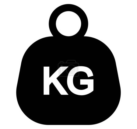 Illustration for A vector design of kilogram weight icon on a white background - Royalty Free Image