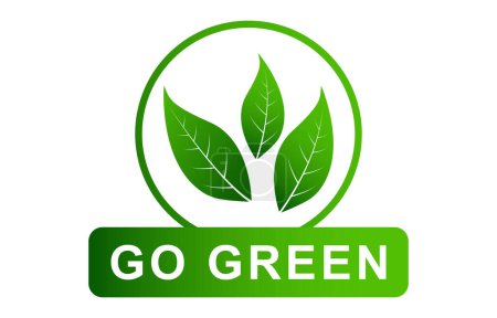 Illustration for A vector illustration of eco green icon logo on the white background - Royalty Free Image