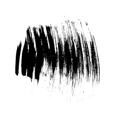 Illustration for Black brush stroke. Hand drawn ink spot isolated on white background. Vector illustration - Royalty Free Image