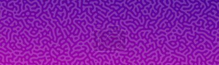 Purple Turing reaction gradient background. Abstract diffusion pattern with chaotic shapes. Vector illustration