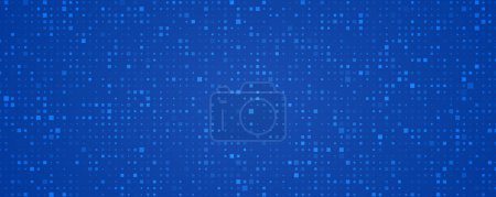 Illustration for Abstract geometric background of squares. Blue pixel background with empty space. Vector illustration - Royalty Free Image