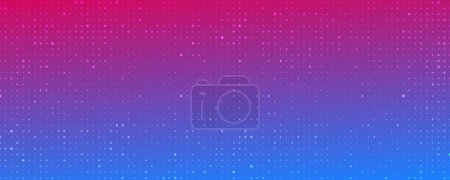 Téléchargez les illustrations : Abstract geometric background of squares. Red and blue pixel background with empty space. Vector illustration - en licence libre de droit