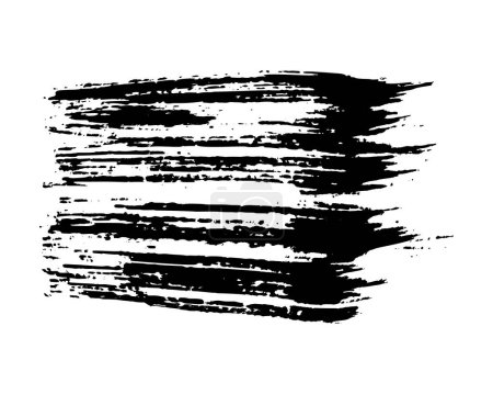 Illustration for Black brush stroke. Hand drawn ink spot isolated on white background. Vector illustration - Royalty Free Image