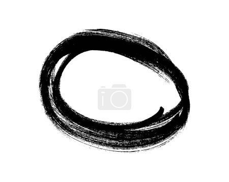 Illustration for Circle drawn with a black marker. Doodle style scribble circle. Black hand drawn design elements on white background. Vector illustration - Royalty Free Image