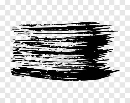 Illustration for Black brush stroke. Hand drawn ink spot isolated on transparent background. Vector illustration - Royalty Free Image