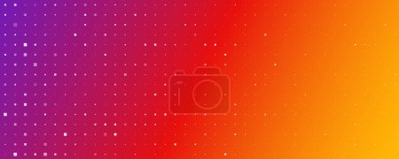 Illustration for Abstract geometric background of squares. Yellow and red pixel background with empty space. Vector illustration - Royalty Free Image