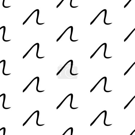 Ilustración de Patrón sin costura con forma de garabato dibujado a mano boceto negro sobre fondo blanco. Textura grunge abstracta. Ilustración vectorial - Imagen libre de derechos