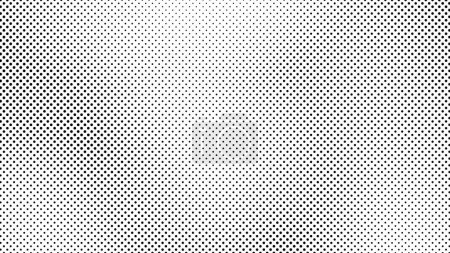 Ilustración de Grunge medio tono de fondo con puntos. Patrón de arte pop en blanco y negro en estilo cómico. Textura de punto monocromo. Ilustración vectorial - Imagen libre de derechos