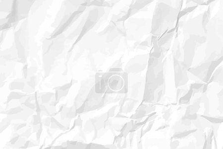 Ilustración de Blanco limpio fondo de papel arrugado. Plantilla de papel vacío arrugado horizontal para carteles y pancartas. Ilustración vectorial - Imagen libre de derechos