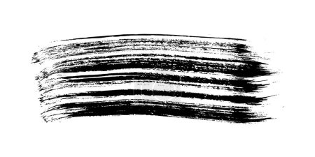 Ilustración de Pincelada negra. Manchas de tinta dibujada a mano aisladas sobre fondo blanco. Ilustración vectorial - Imagen libre de derechos
