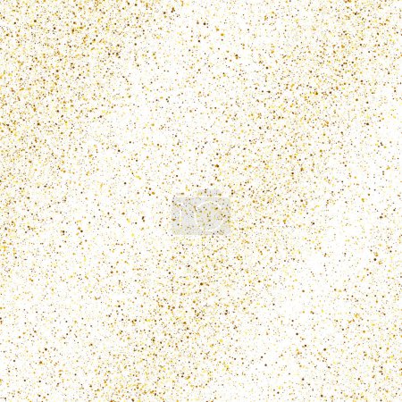 Ilustración de Polvo brillante dorado sobre fondo blanco. Polvo con efecto brillo dorado y espacio vacío para su texto. Ilustración vectorial - Imagen libre de derechos