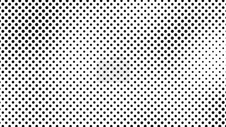 Illustration for Grunge halftone background with dots. Black and white pop art pattern in comic style. Monochrome dot texture. Vector illustration - Royalty Free Image
