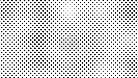 Ilustración de Grunge medio tono de fondo con puntos. Patrón de arte pop en blanco y negro en estilo cómico. Textura de punto monocromo. Ilustración vectorial - Imagen libre de derechos