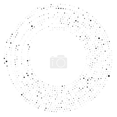 Photo for Abstract black halftone dotted background in circle form. Circle halftone dots. Vector illustration - Royalty Free Image