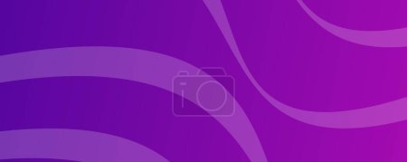 Téléchargez les illustrations : Fond dégradé violet moderne avec des lignes de vagues. Bannière d'en-tête. Fond de présentation abstrait géométrique lumineux. Illustration vectorielle - en licence libre de droit