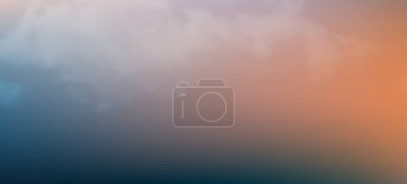Illustration for Modern orange and green gradient backgrounds with clouds. Header banner. Bright abstract presentation backdrop. Vector illustration - Royalty Free Image