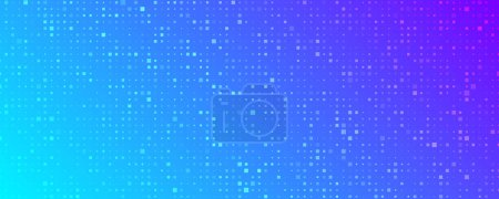 Illustration for Abstract geometric background with squares. Blue pixel background with empty space. Vector illustration - Royalty Free Image