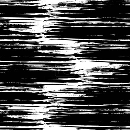 Motif sans couture avec frottis de gribouillage dessiné à la main sombre sur fond blanc. Texture grunge abstraite. Illustration vectorielle