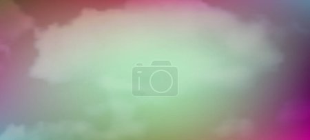Illustration for Modern purple and green gradient backgrounds with clouds. Header banner. Bright abstract presentation backdrop. Vector illustration - Royalty Free Image