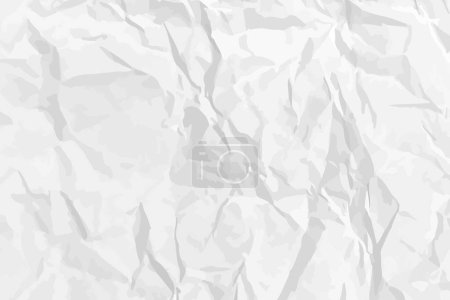 Ilustración de Blanco limpio fondo de papel arrugado. Plantilla de papel vacío arrugado horizontal para carteles y pancartas. Ilustración vectorial - Imagen libre de derechos