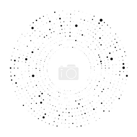 Illustration for Abstract black halftone dotted background in circle form. Circle halftone dots. Vector illustration - Royalty Free Image