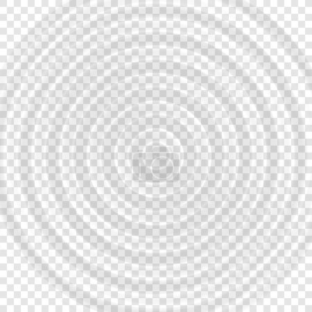 Illustration for Ripple water top view. Splash water concentric rings with circle waves isolated on transparent background. Vector illustration - Royalty Free Image