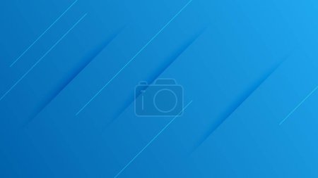 Illustration for Abstract blue gradient background with lines and shadows. Header banner. Bright abstract presentation backdrop. Vector illustration - Royalty Free Image