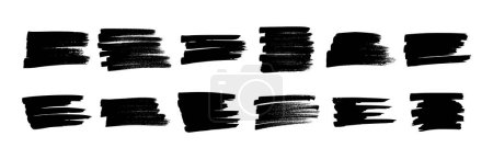 Illustration for Scribbles with a black marker. Set of doodle style various scribbles. Black hand drawn design elements on white background. Vector illustration - Royalty Free Image